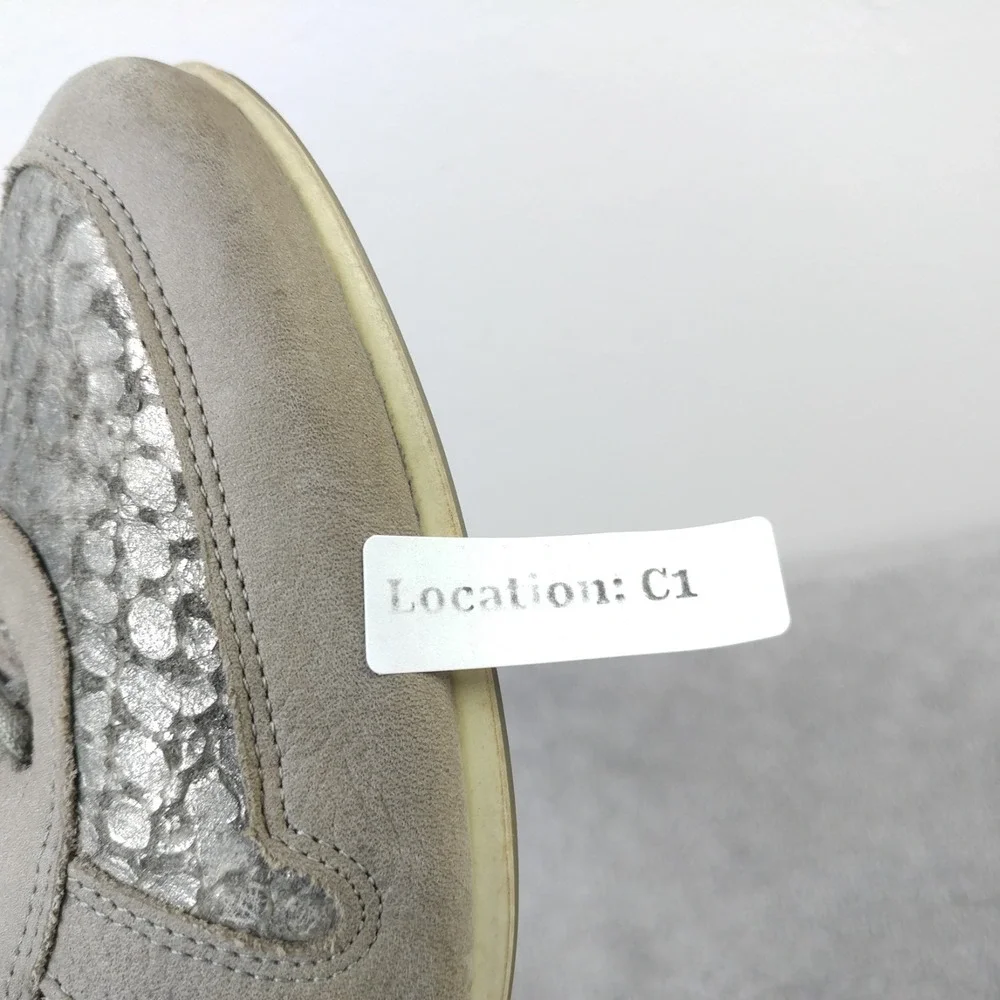 Ecco Touch Sneakers Womens Size 38 EU Shoes Brown Taupe Leather Lace Up Low Top